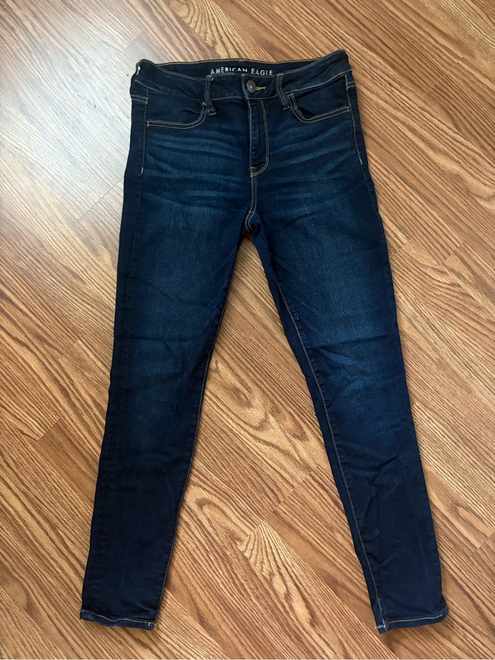 American Eagle High-Rise Skinny Jeans - Dark Blue Wash